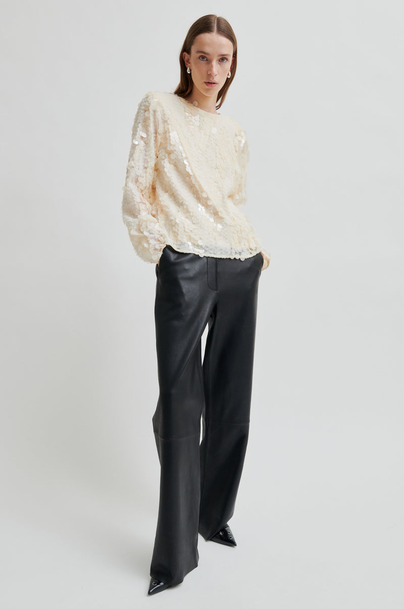 Aluna Bonded Leather Trousers