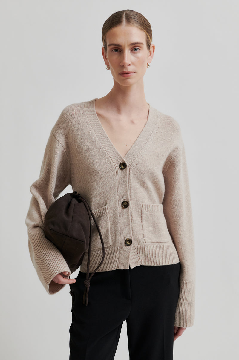 Alpha Knit Fitted Cardigan