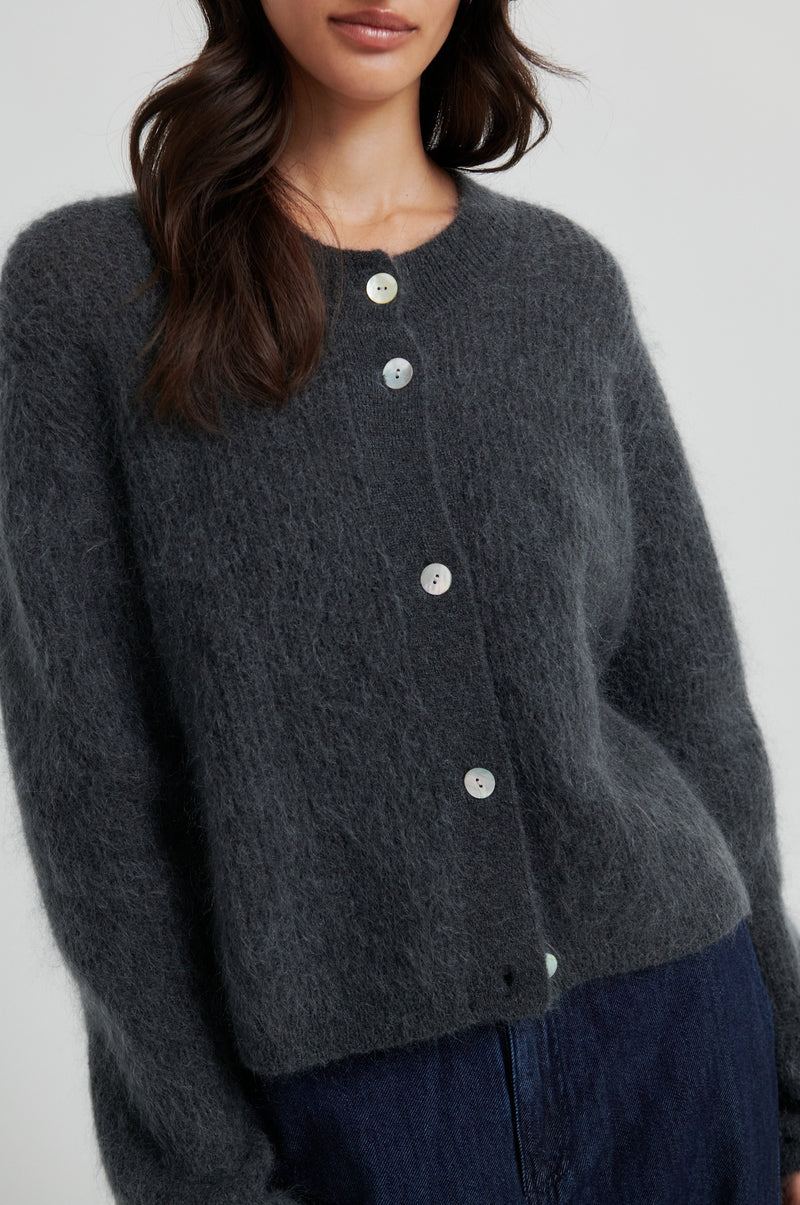 Andrea Knit Rib LS Cardigan