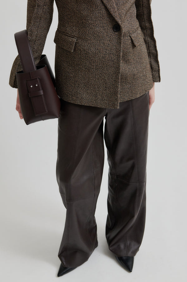 Letho Leather Straight Trousers