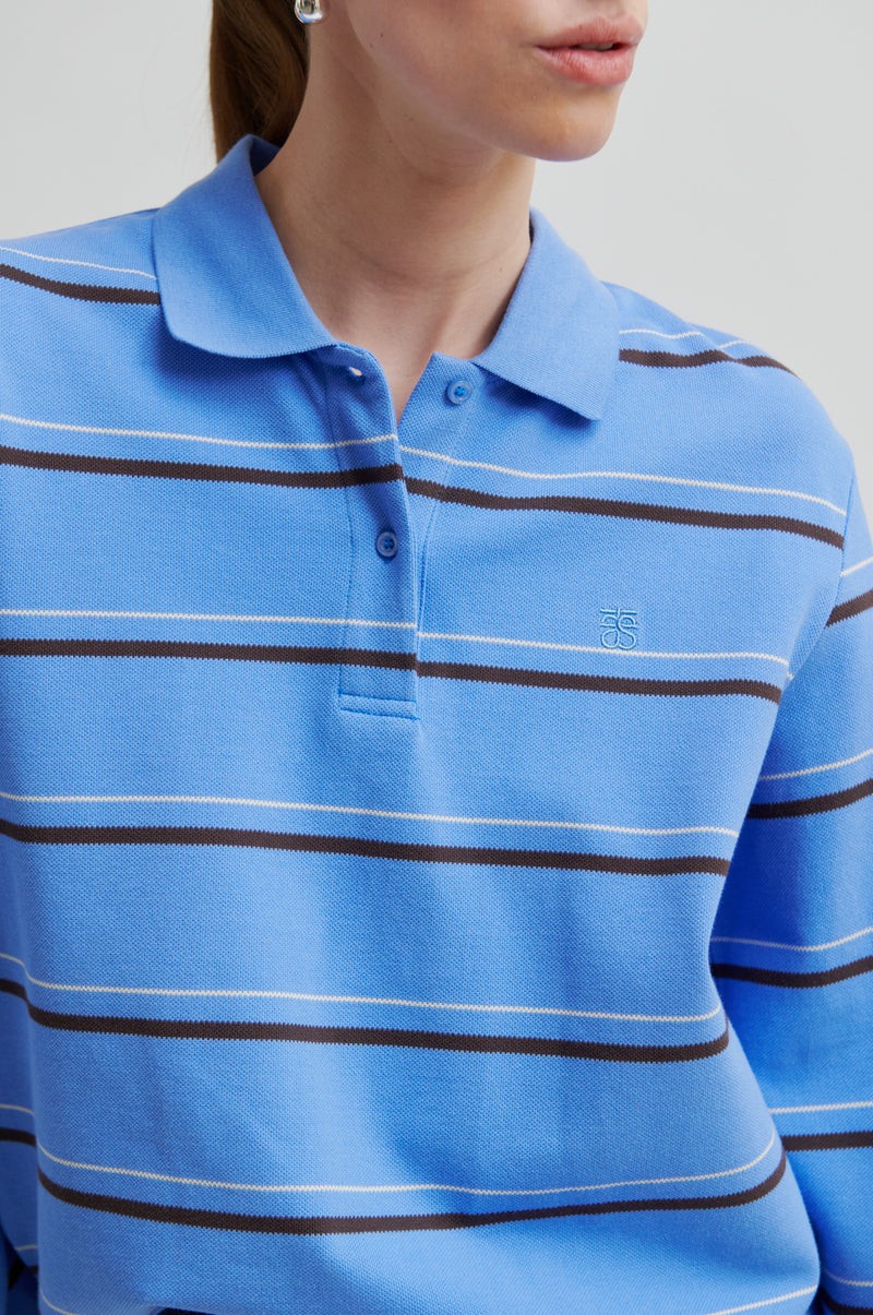 Lovella Striped Polo Tee