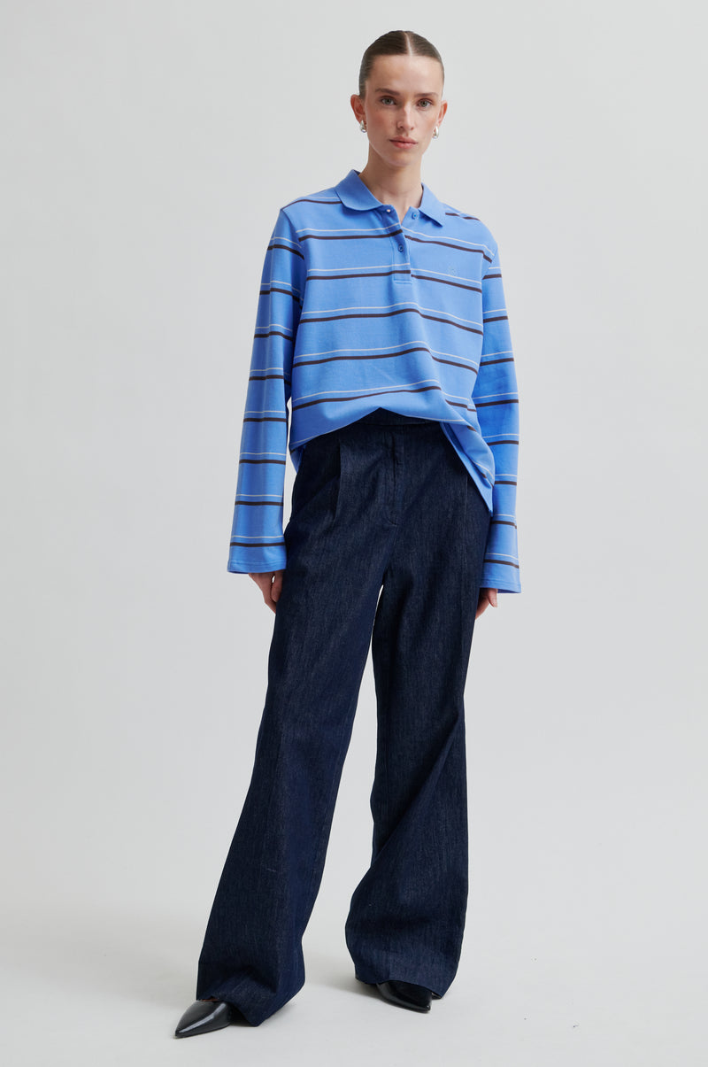 Lovella Striped Polo Tee