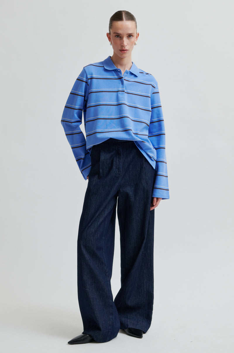 Lovella Striped Polo Tee