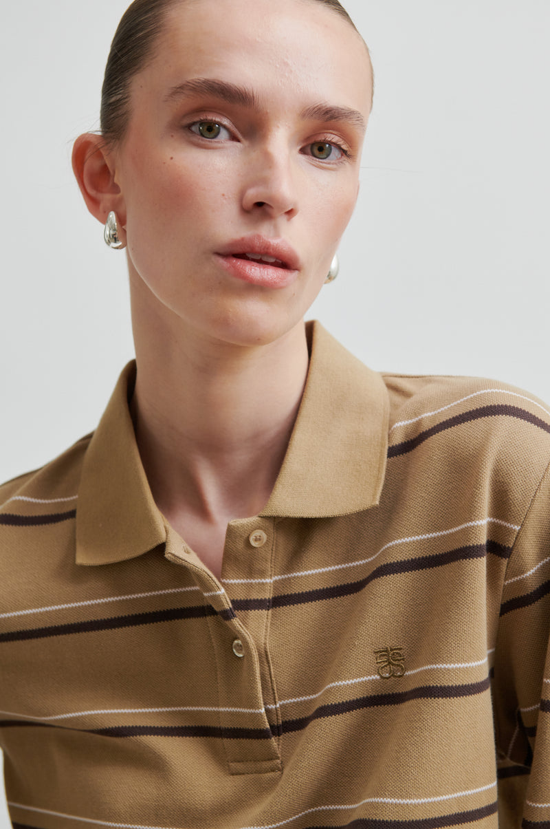 Lovella Striped Polo Tee