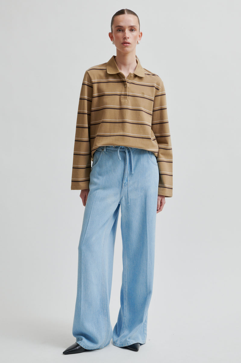 Lovella Striped Polo Tee