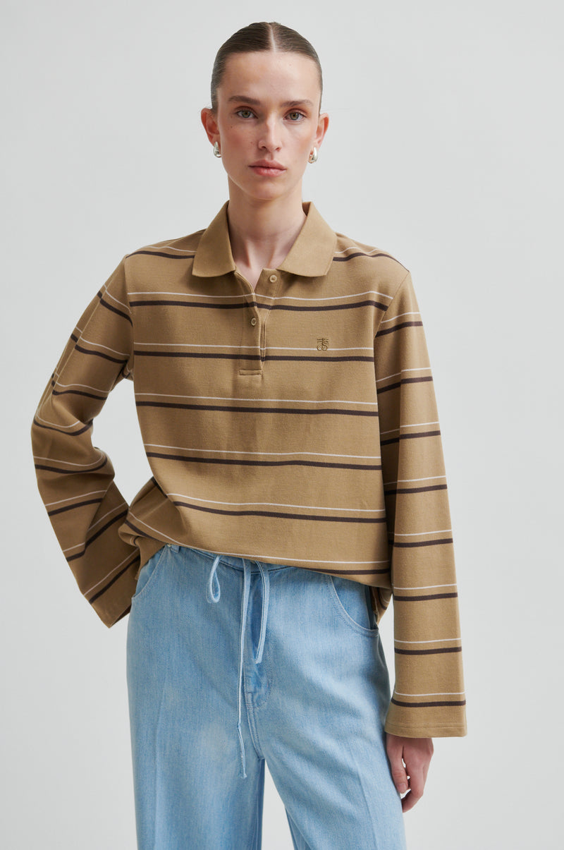 Lovella Striped Polo Tee