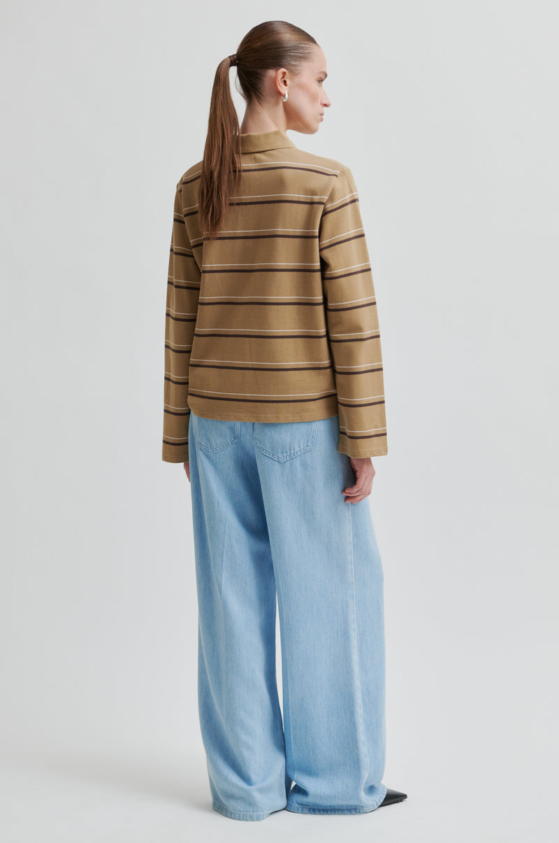 Lovella Striped Polo Tee