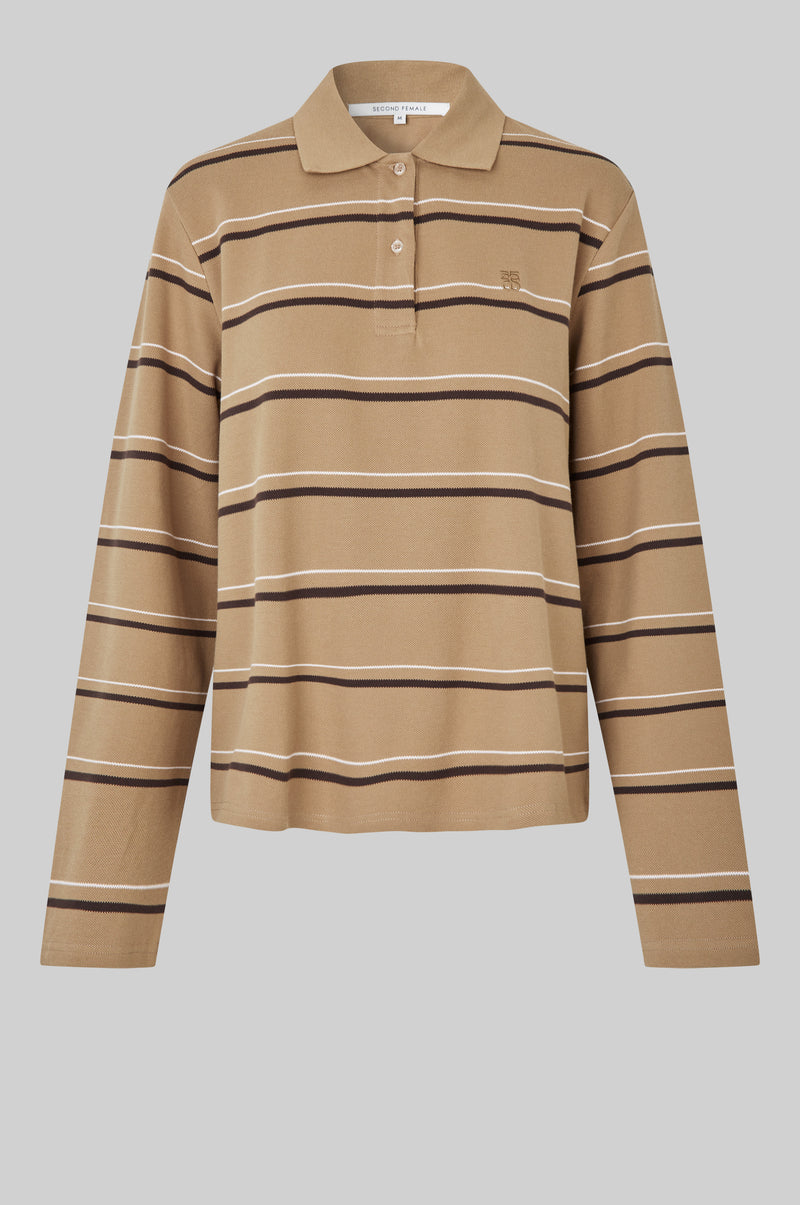 Lovella Striped Polo Tee